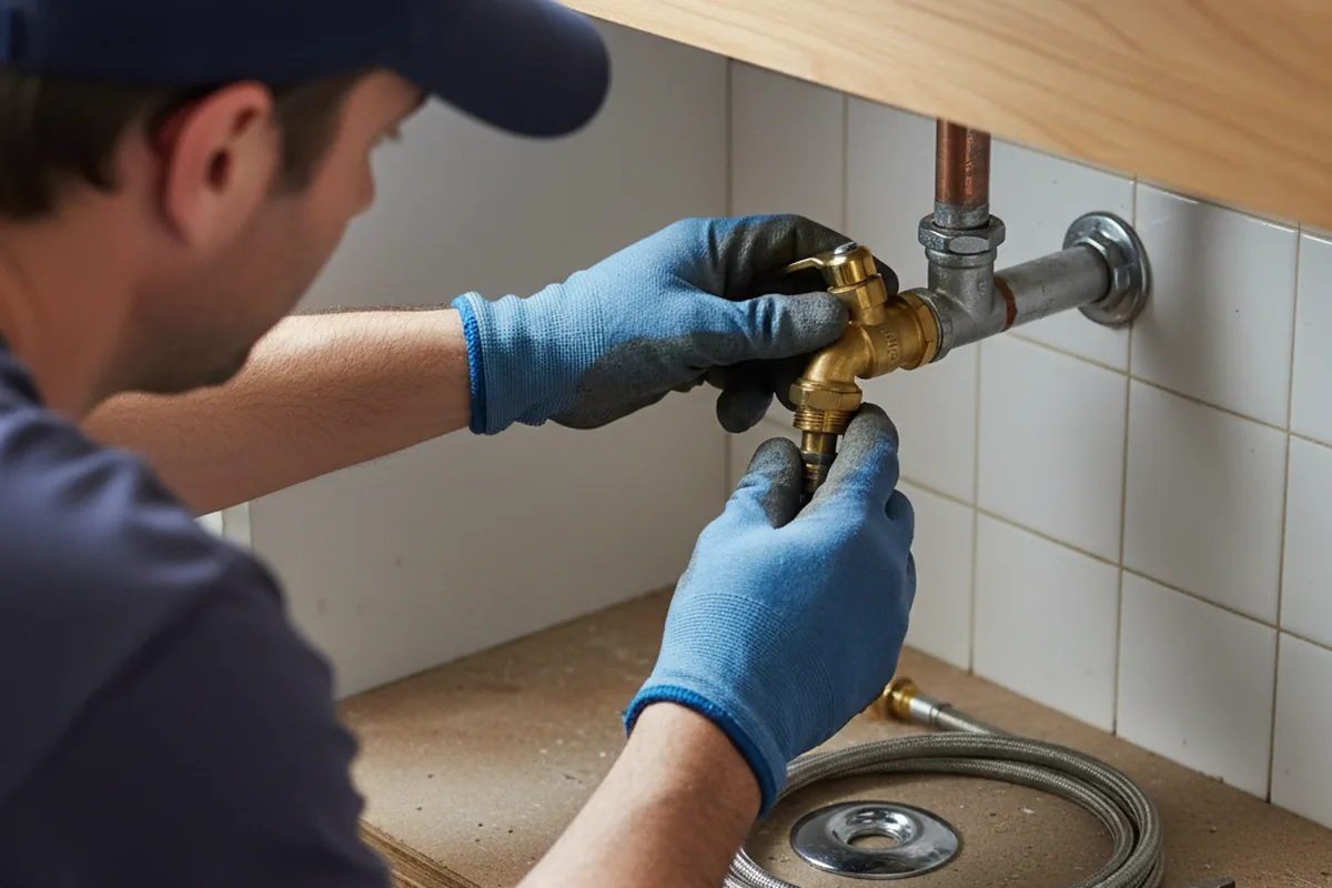 Shutoff valve and fitting work during Faucet and Fixture Repair in Bays